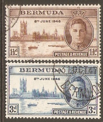Bermuda 1946 Victory Set. SG123-SG124.
